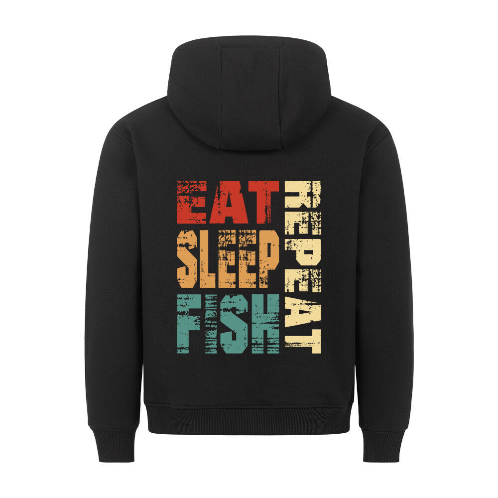 Eat Sleep Fish Repeat Premium Hoodie - HookStyle
