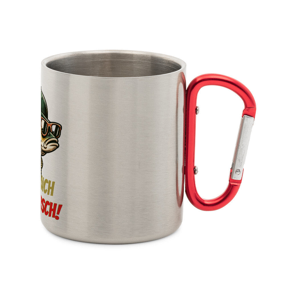 Leck Mich Am Barsch Edelstahl-Tasse mit Karabiner - HookStyle