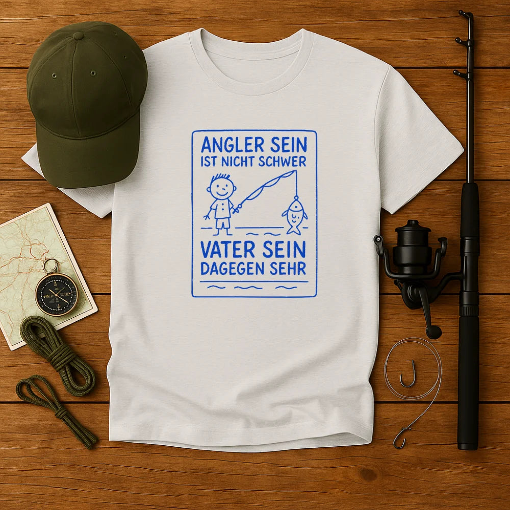 Angler sein ist nicht schwer Angler-Vatertags-T-Shirt