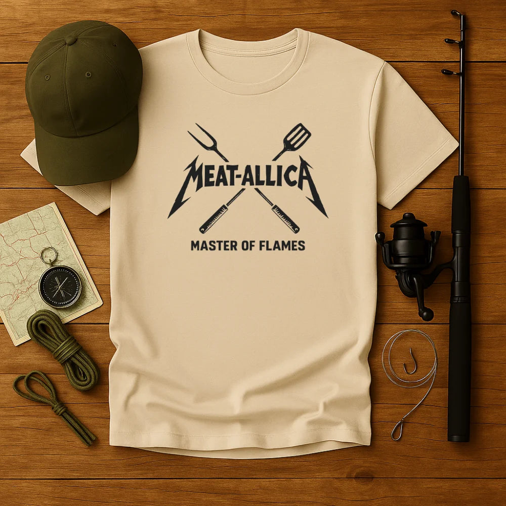 Meat-allica – Master of Flames T-Shirt Unisex