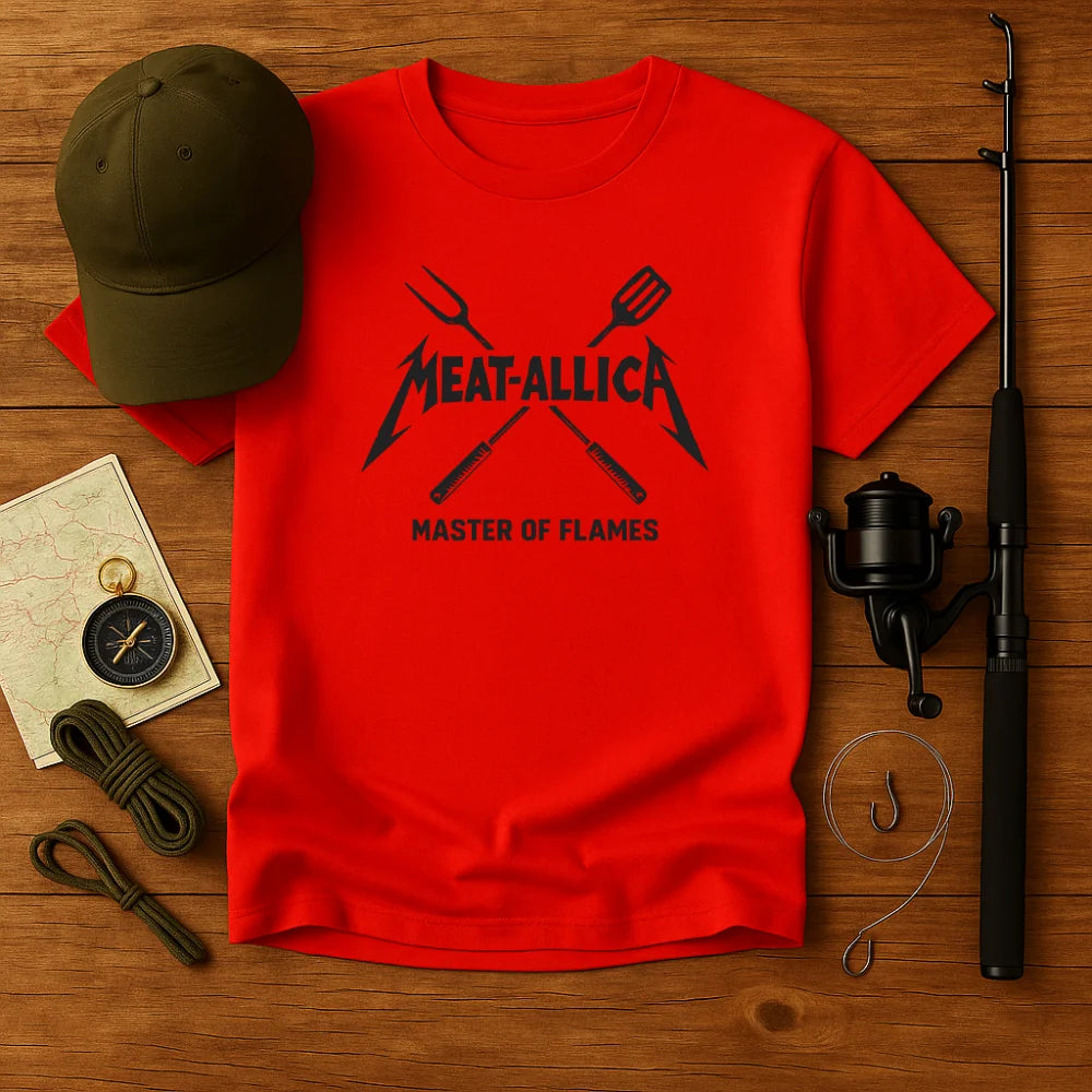 Meat-allica – Master of Flames T-Shirt Unisex