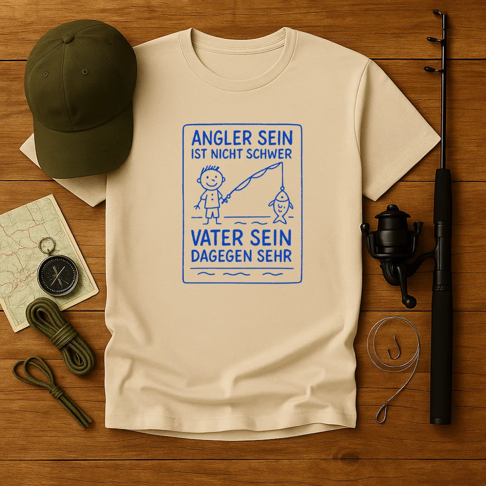 Angler sein ist nicht schwer Angler-Vatertags-T-Shirt