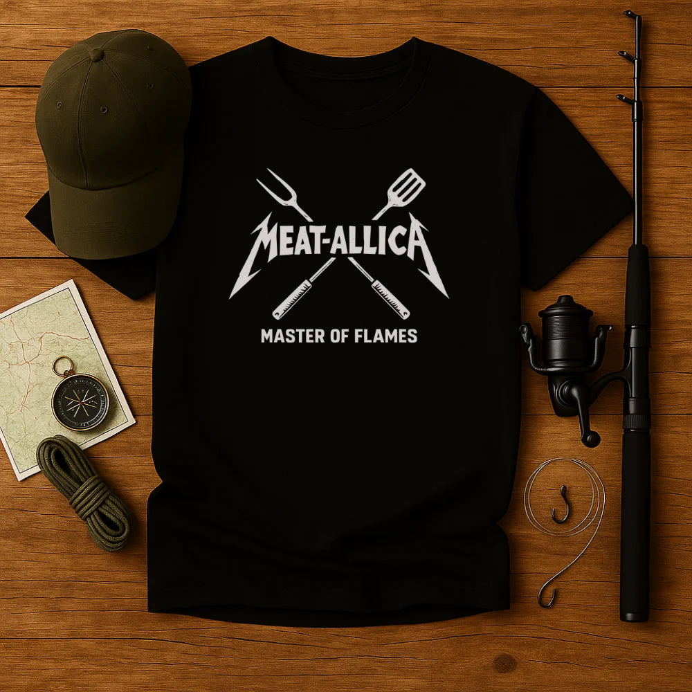 Meat-allica – Master of Flames T-Shirt Unisex