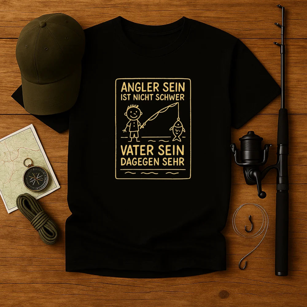 Angler sein ist nicht schwer Angler-Vatertags-T-Shirt