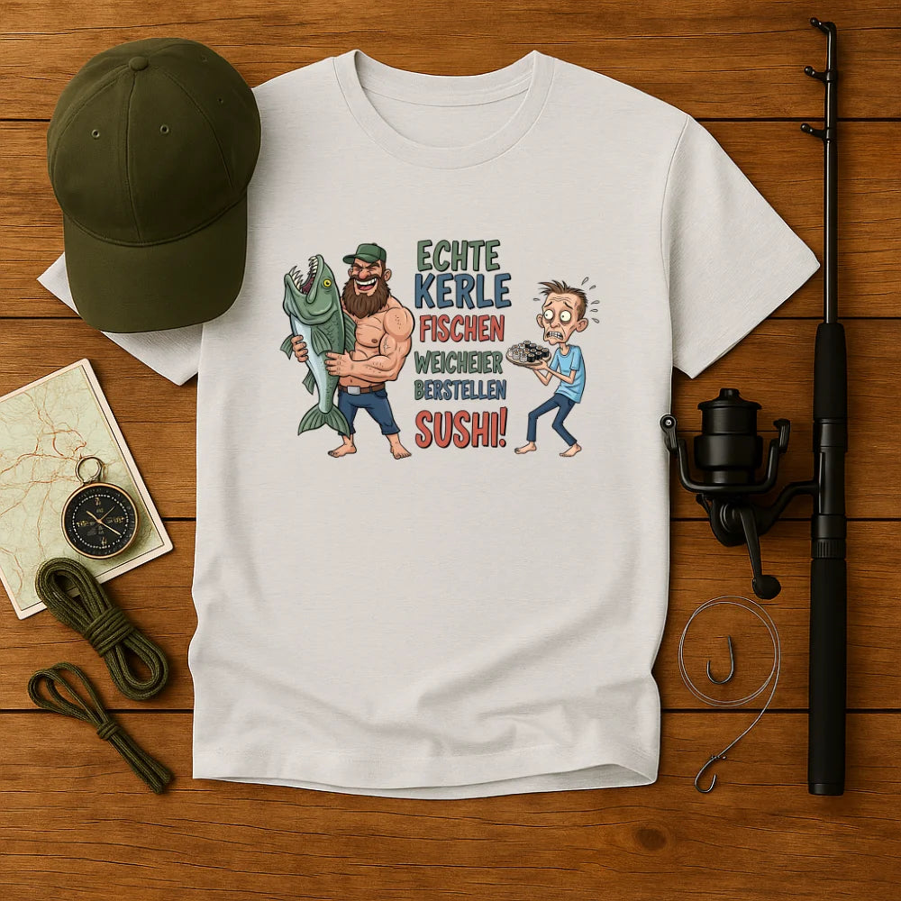 Echte Kerle fischen T-Shirt Unisex